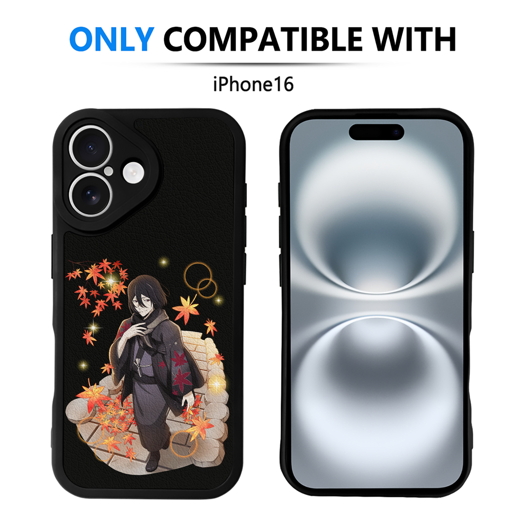 （画像用） 文豪ストレイドッグス Bungo Stray Dogs 【iPhone 16シリーズ対応】シリコンスマホケース（レザー調） 材質：シリコン